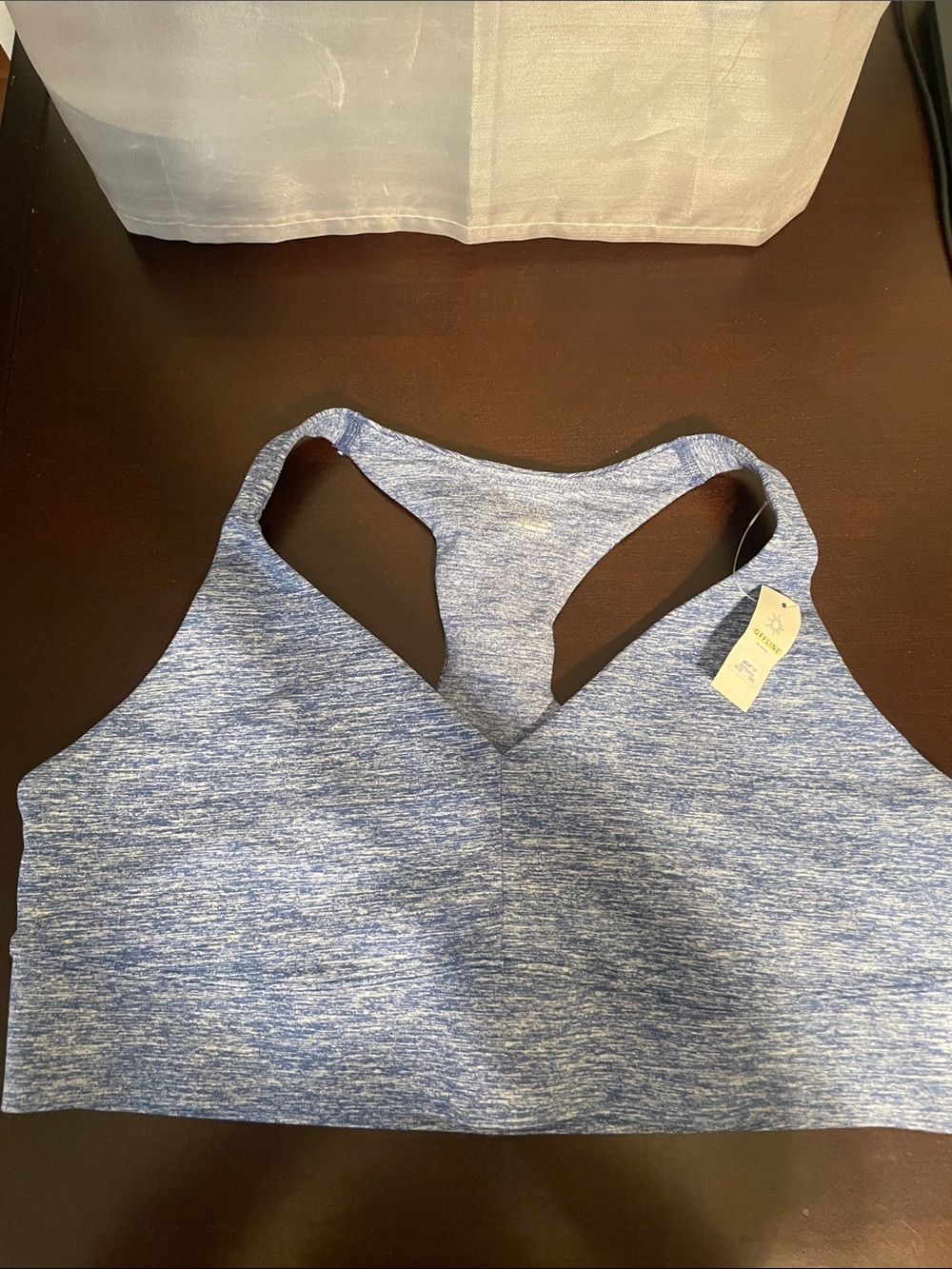 OFFLINE by Aerie The Hugger Racerback Sports Bra Marbled Blue XL